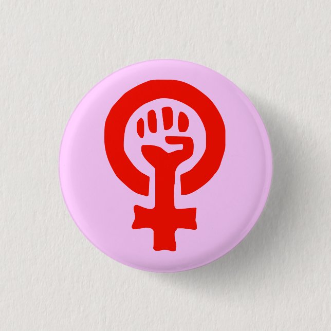 Badge Rond 2,50 Cm Bouton de puissance de femme (Devant)