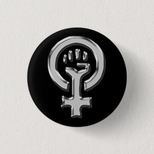 Badge Rond 2,50 Cm Bouton de puissance de femme