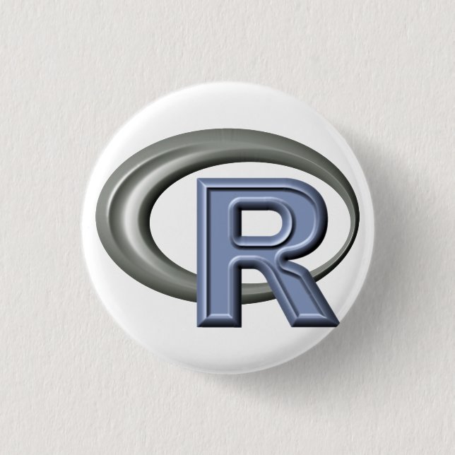 Badge Rond 2,50 Cm Bouton de R (Devant)