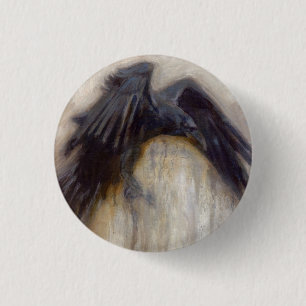 Badge Rond 2,50 Cm Bouton de Raven de râteau