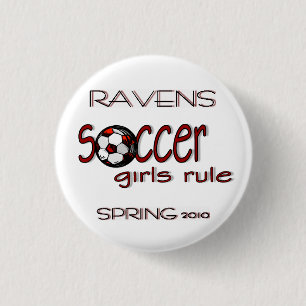 Badge Rond 2,50 Cm Bouton de règle de filles du football