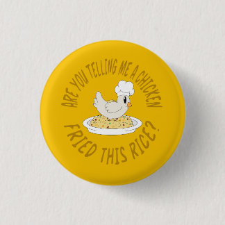 Badge Rond 2,50 Cm Bouton de riz frit au poulet