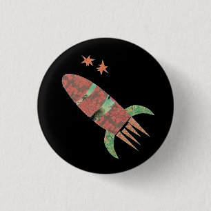 Badge Rond 2,50 Cm Bouton de Rocket de tir