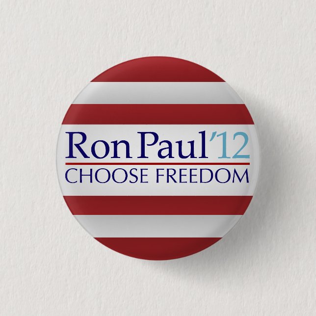 Badge Rond 2,50 Cm Bouton de Ron Paul 2012 (Devant)