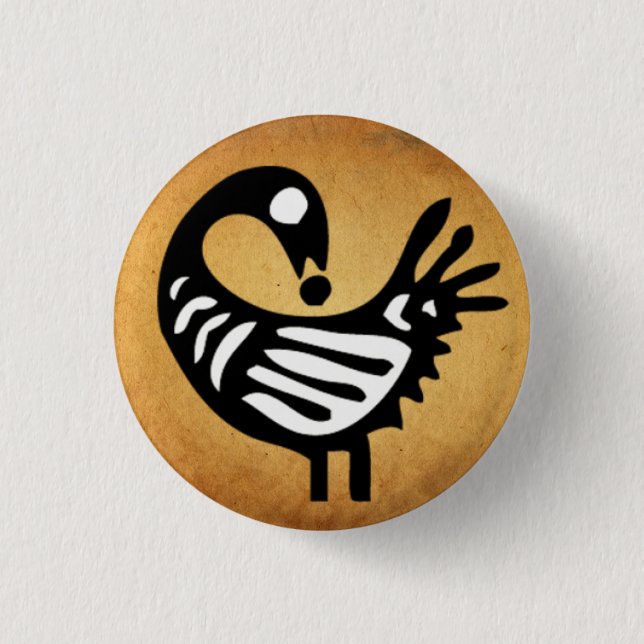 Badge Rond 2,50 Cm Bouton de Sankofa (Devant)