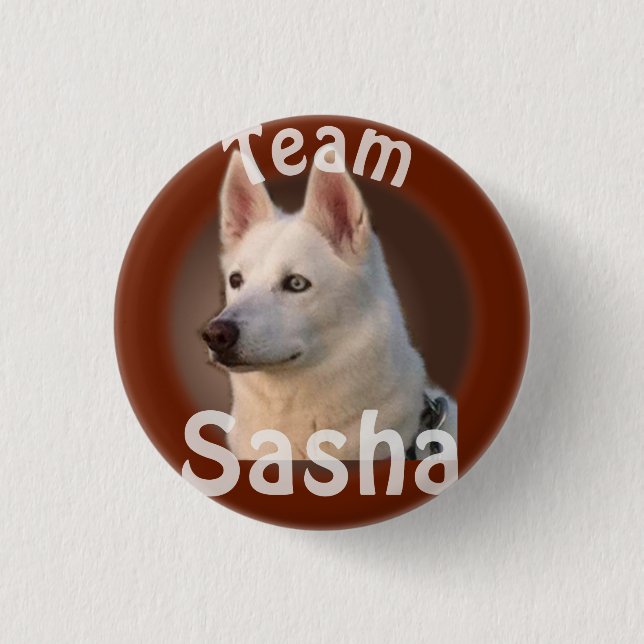 Badge Rond 2,50 Cm Bouton de Sasha d'équipe (Devant)