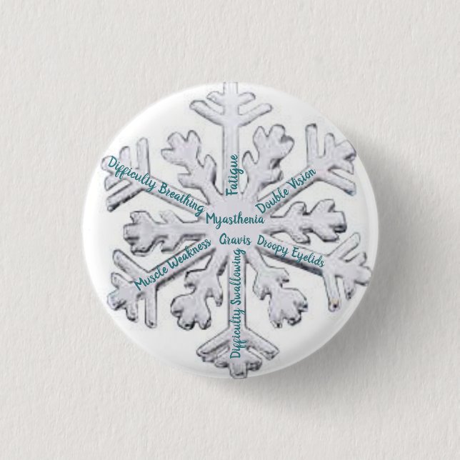 Badge Rond 2,50 Cm Bouton de sensibilisation Myasthenia Gravis (Devant)