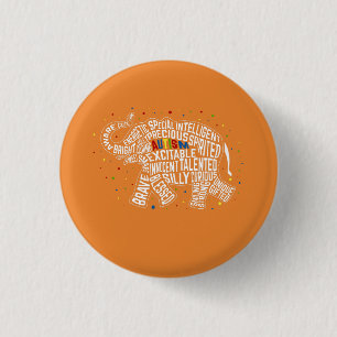 Badge Rond 2,50 Cm Bouton de sensibilisation sur l'autisme : Bouton