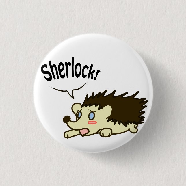 Badge Rond 2,50 Cm Bouton de Sherlock (Devant)