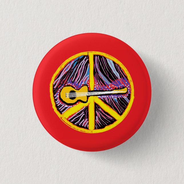 Badge Rond 2,50 Cm Bouton de signe de paix (Devant)