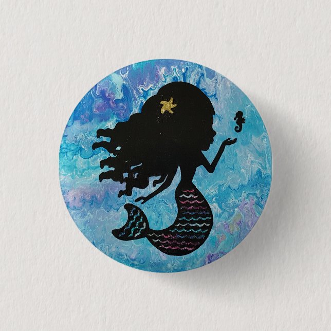 Badge Rond 2,50 Cm Bouton de sirène (Devant)