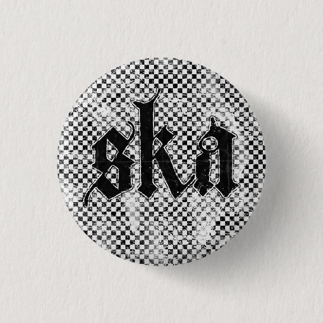 Badge Rond 2,50 Cm Bouton de Ska (Devant)