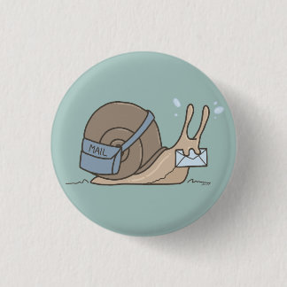 Badge Rond 2,50 Cm Bouton de snail mail