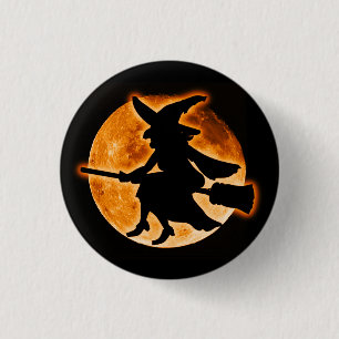 Badge Rond 2,50 Cm Bouton de sorcière effrayante