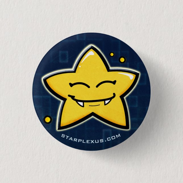 Badge Rond 2,50 Cm bouton de sourire de starlette (Devant)