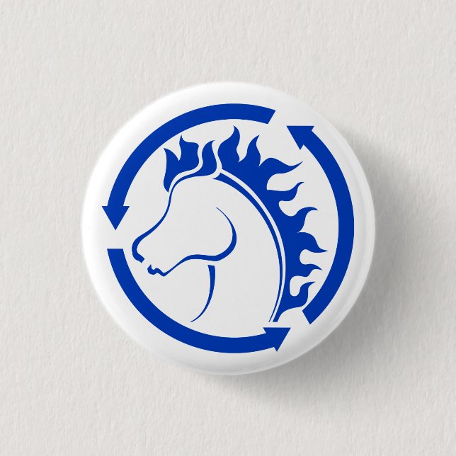 Badge Rond 2,50 Cm Bouton de studios de cheval de BlueBag (Devant)