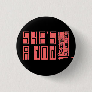 Badge Rond 2,50 Cm Bouton de synthétiseur/vocodeur