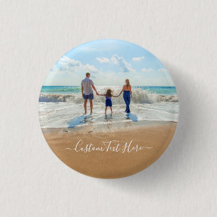 Badge Rond 2,50 Cm Bouton de texte de photo personnalisé à votre prop