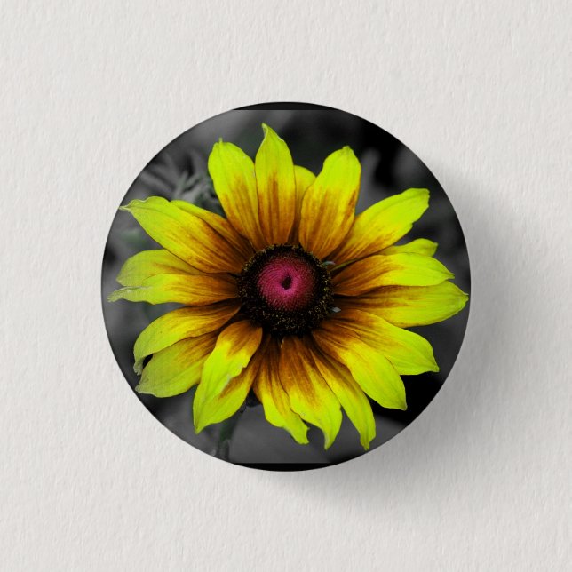 Badge Rond 2,50 Cm Bouton de tournesol (Devant)