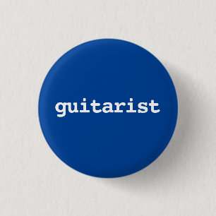 Badge Rond 2,50 Cm bouton de typographie guitariste