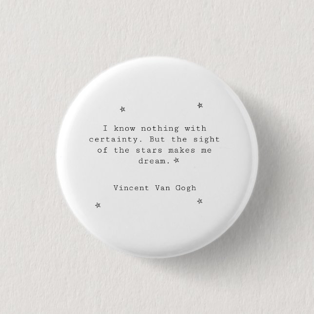 Badge Rond 2,50 Cm Bouton de Vincent van Gogh (Devant)
