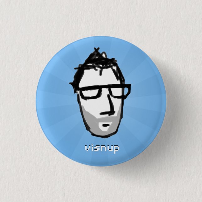 Badge Rond 2,50 Cm bouton de visnu (bleu) (Devant)