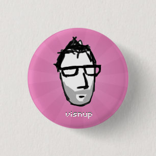 Badge Rond 2,50 Cm bouton de visnup (magenta)