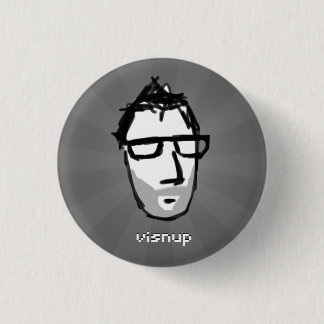 Badge Rond 2,50 Cm bouton de visnup (noir)