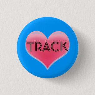 Badge Rond 2,50 Cm Bouton de voie de coeur