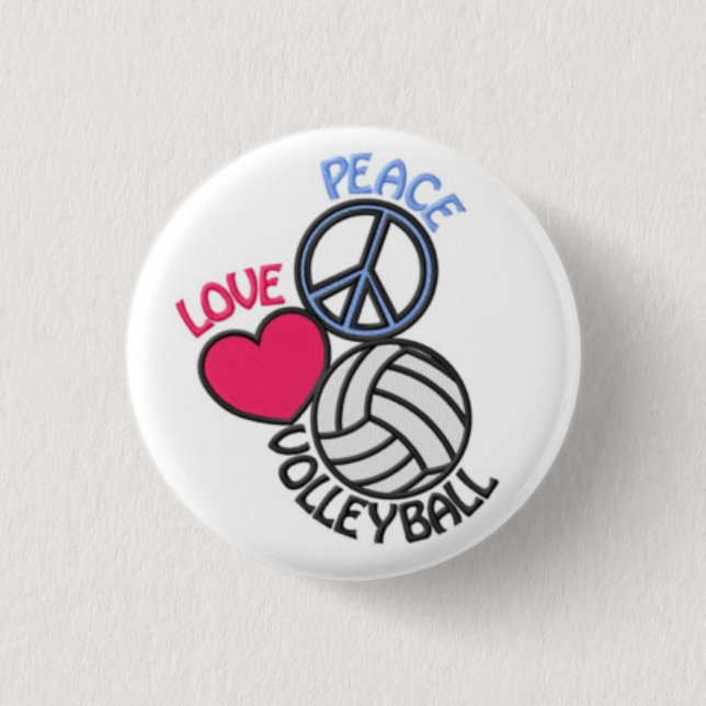 Badge Rond 2,50 Cm Bouton de volleyball (Devant)