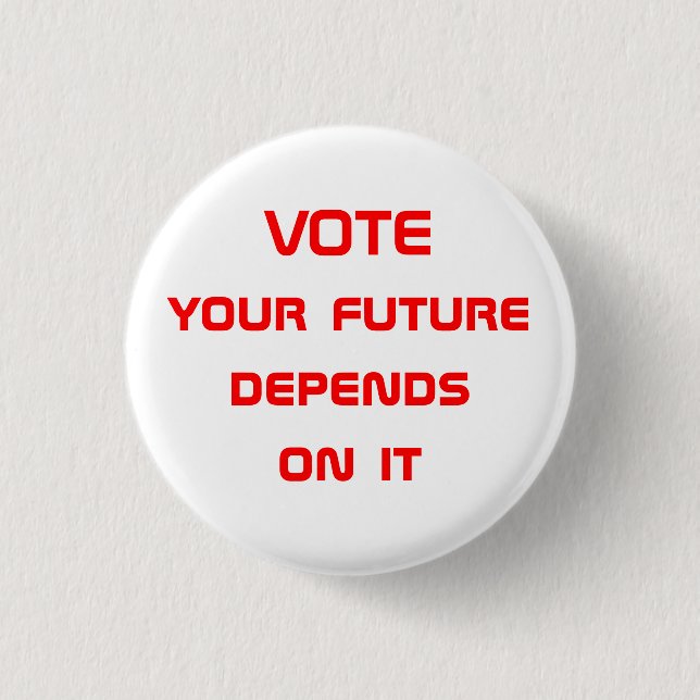 Badge Rond 2,50 Cm Bouton de VOTE (Devant)