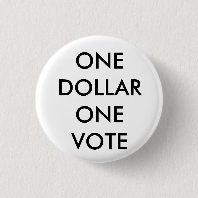 BADGE ROND 2,50 CM BOUTON DE VOTE D'ONEDOLLARONE (Devant)