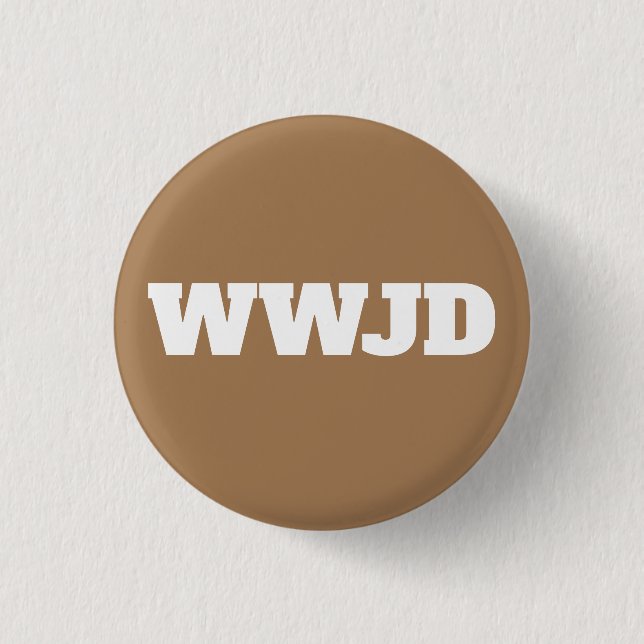 Badge Rond 2,50 Cm Bouton de WWJD (Devant)