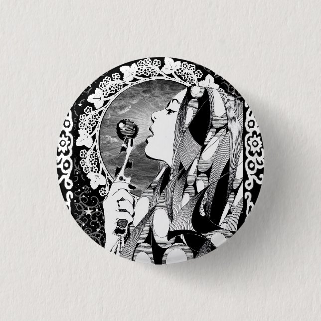 Badge Rond 2,50 Cm Bouton débonnaire de dialectes (Devant)