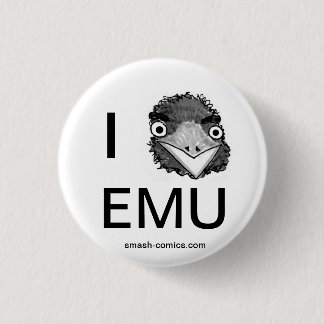 Badge Rond 2,50 Cm Bouton d'émeu