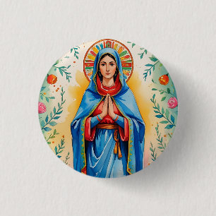 Badge Rond 2,50 Cm Bouton d'épingle Saint Mary personnalisé