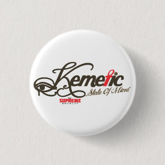 Badge Rond 2,50 Cm Bouton d'état d'esprit de Kemetic (rouge/brun)