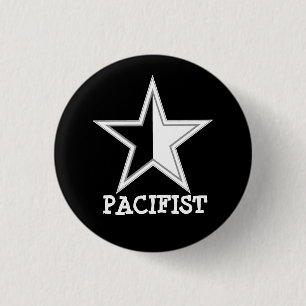 Badge Rond 2,50 Cm bouton d'étoile d'Anarcho-pacifiste