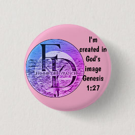 Badge Rond 2,50 Cm Bouton d'exécution féminine