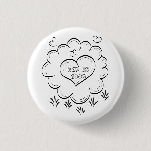 Badge Rond 2,50 Cm Bouton d'illustration du texte biblique