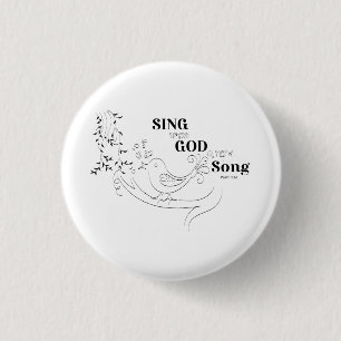Badge Rond 2,50 Cm Bouton d'illustration du texte biblique