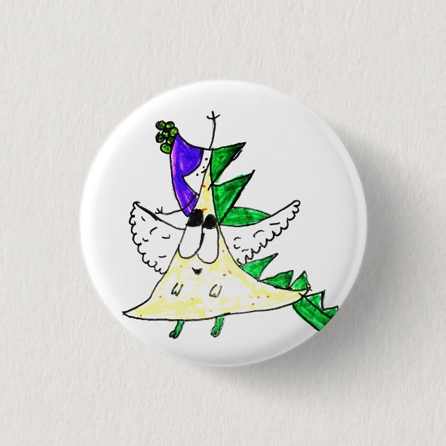 Badge Rond 2,50 Cm Bouton Dinonacha (Devant)