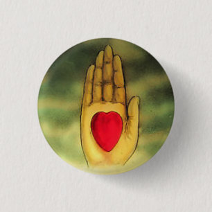 Badge Rond 2,50 Cm Bouton disponible de coeur de camarades impairs