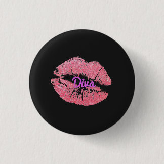 Badge Rond 2,50 Cm Bouton Diva
