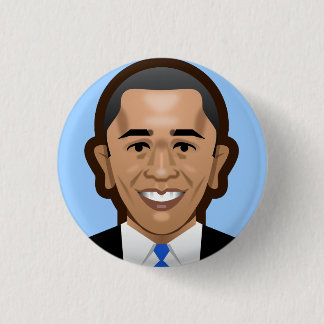 Badge Rond 2,50 Cm Bouton d'Obama petit
