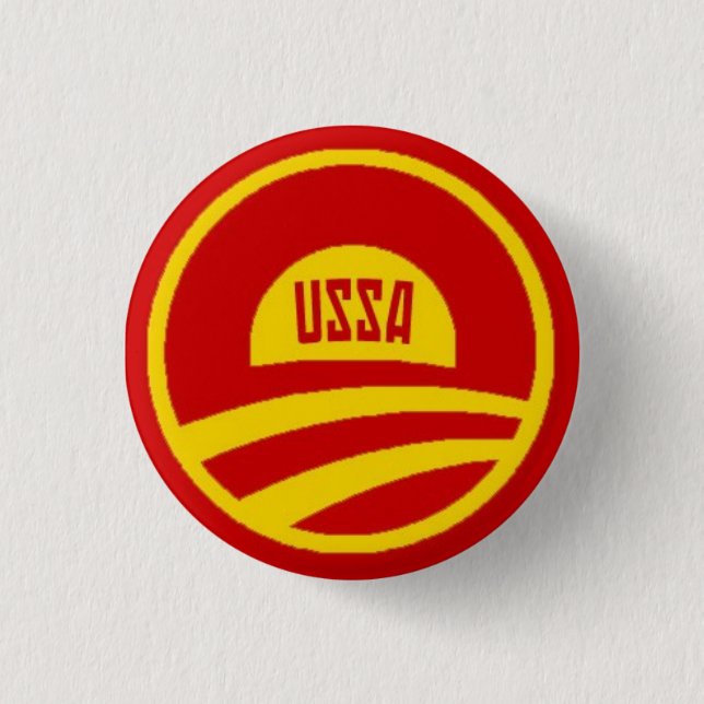 Badge Rond 2,50 Cm Bouton d'Obama USSA (Devant)