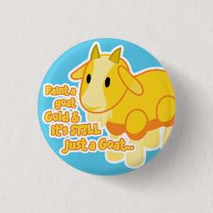 Badge Rond 2,50 Cm Bouton d'or de chèvre