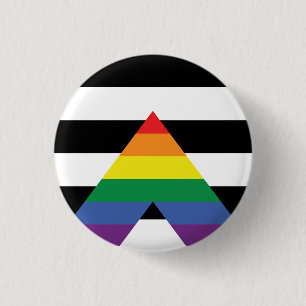 Badge Rond 2,50 Cm Bouton Drapeau Ally Pride droite
