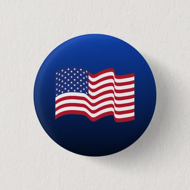 Badge Rond 2,50 Cm Bouton Drapeau Américain (Devant)