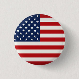 Badge Rond 2,50 Cm Bouton drapeau américain